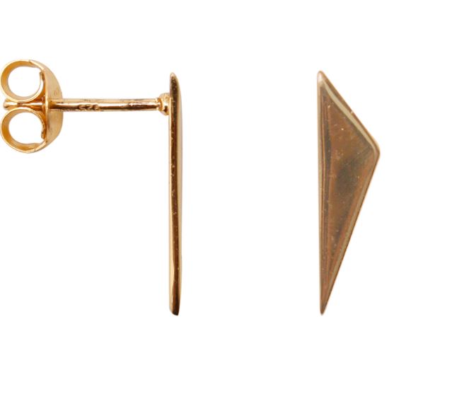earring triangle point gold 